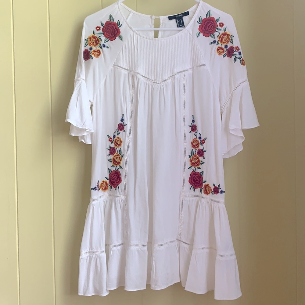 Floral embroidered dress